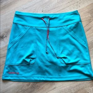 Adidas turquoise stretchy golf skirt